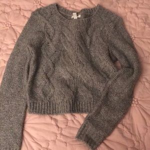 Grey cropped sweater